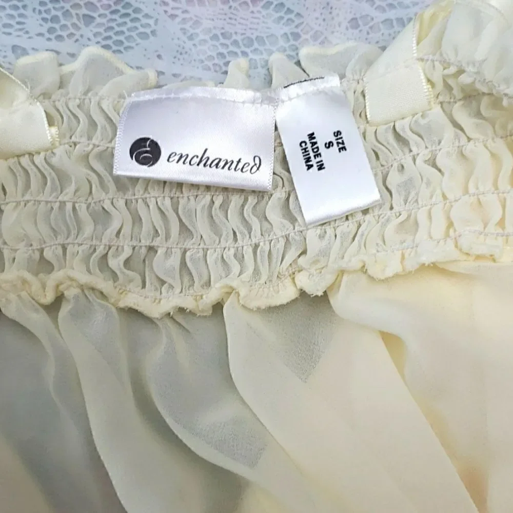 Enchanted Intimate Assymetric Lace Dress Size Small